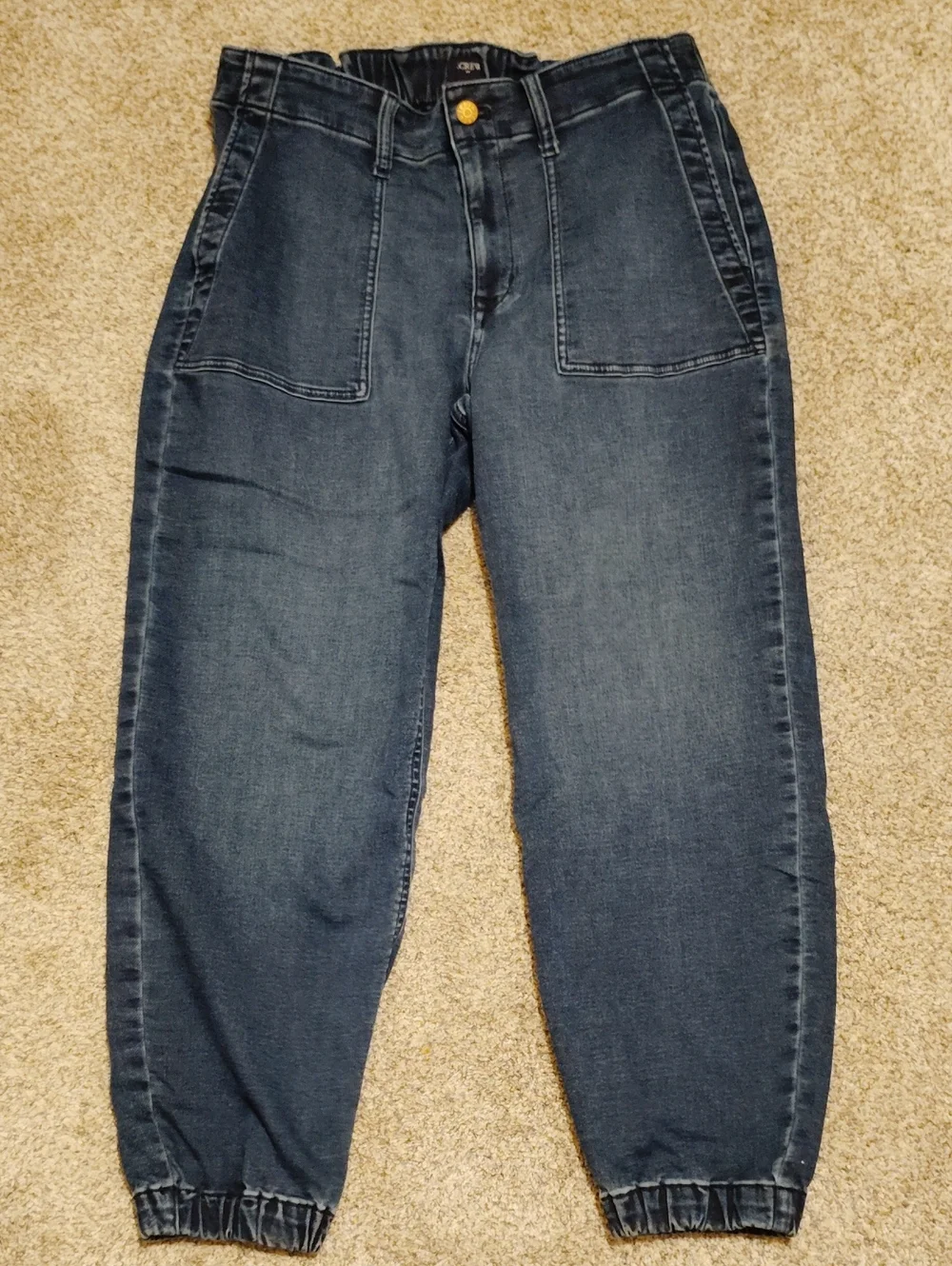 J. Crew Relaxed Dark Blue Denim Jogger Jeans